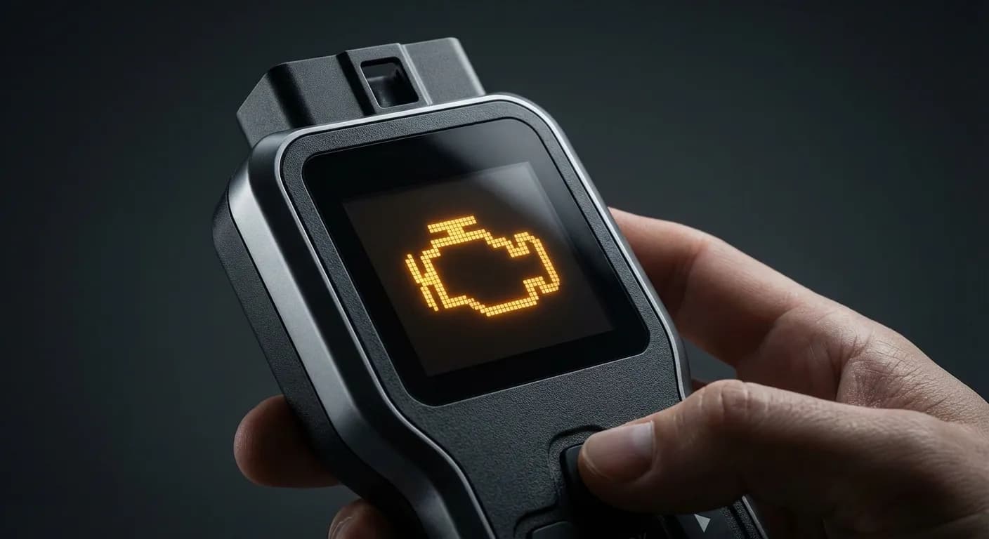 Scanner OBD2 affichant un voyant moteur pour erreur P2015