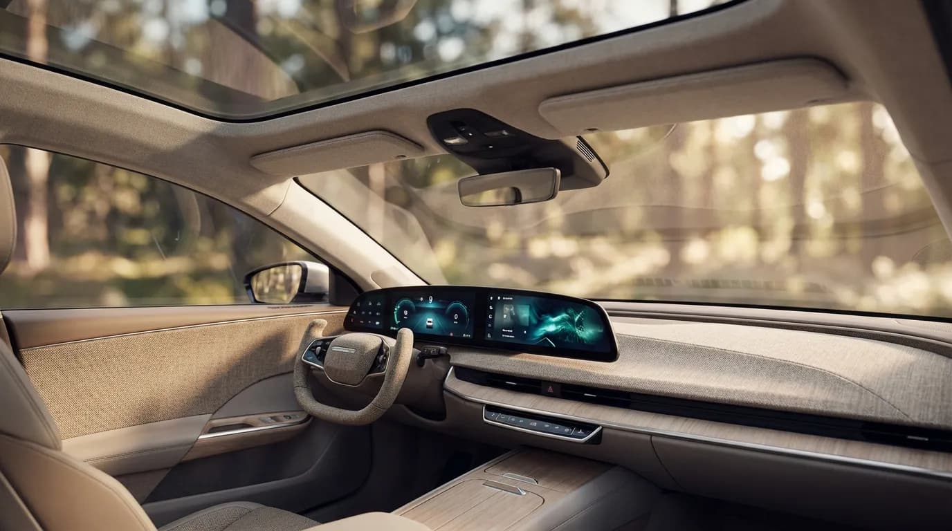 Intérieur technologique et matériaux durables du Scenic 5