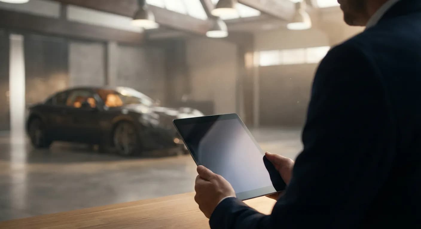 Analyse technique d'un véhicule via une interface numérique dans un atelier professionnel