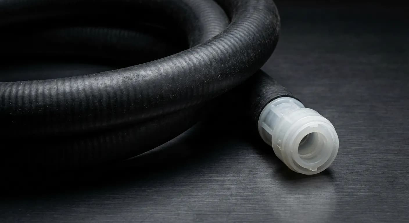 Tuyau lave glace Clio 3 : guide de réparation facile Gros plan iconique d'un tuyau de lave-glace et son raccord