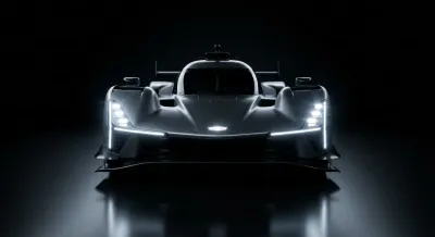 Détail des phares LED d'un prototype de course du Mans 2025