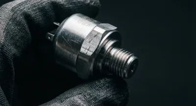 Gros plan iconique d'un capteur de pression Peugeot