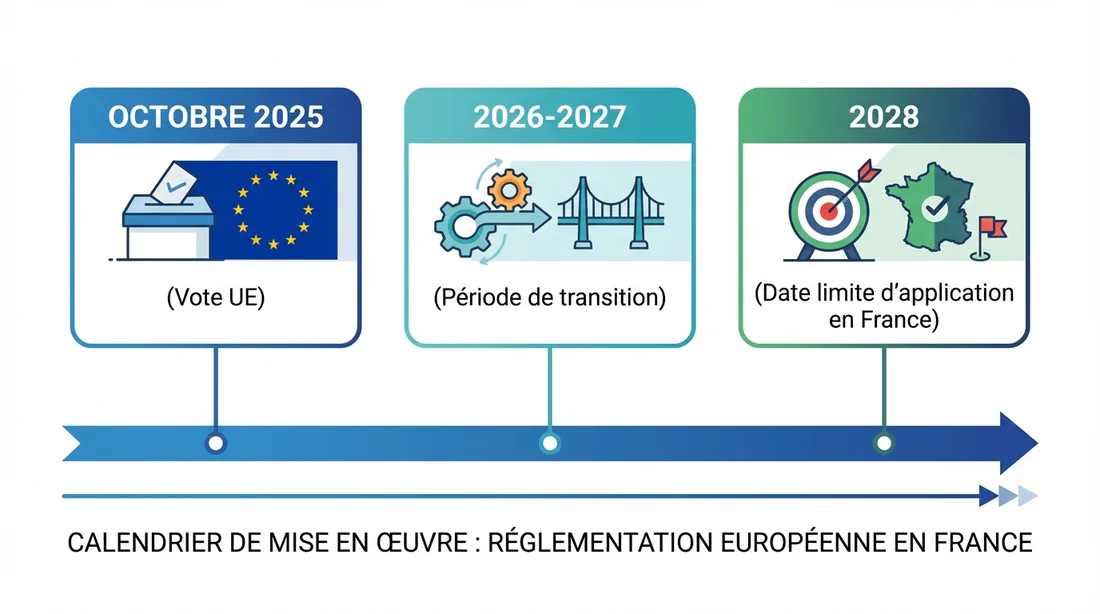 Infographie de la réforme européenne 2025 sur le permis de conduire : calendrier d'application.