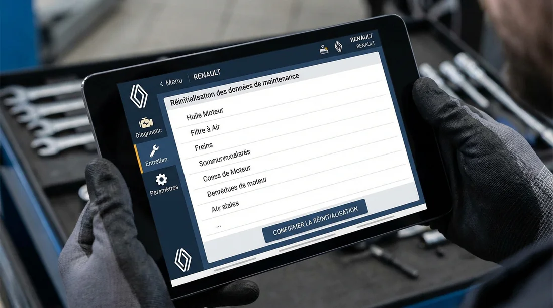 Logiciel de diagnostic automobile pour réinitialisation du défaut DF1020.