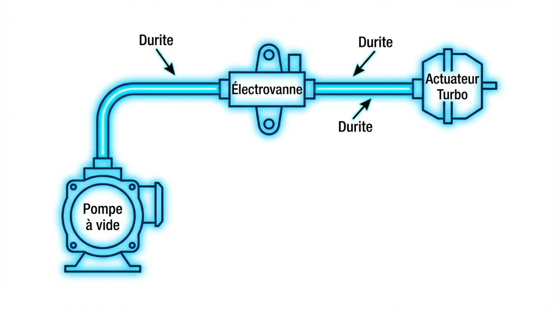 Schéma du circuit de dépression turbo Renault 1.5 dCi