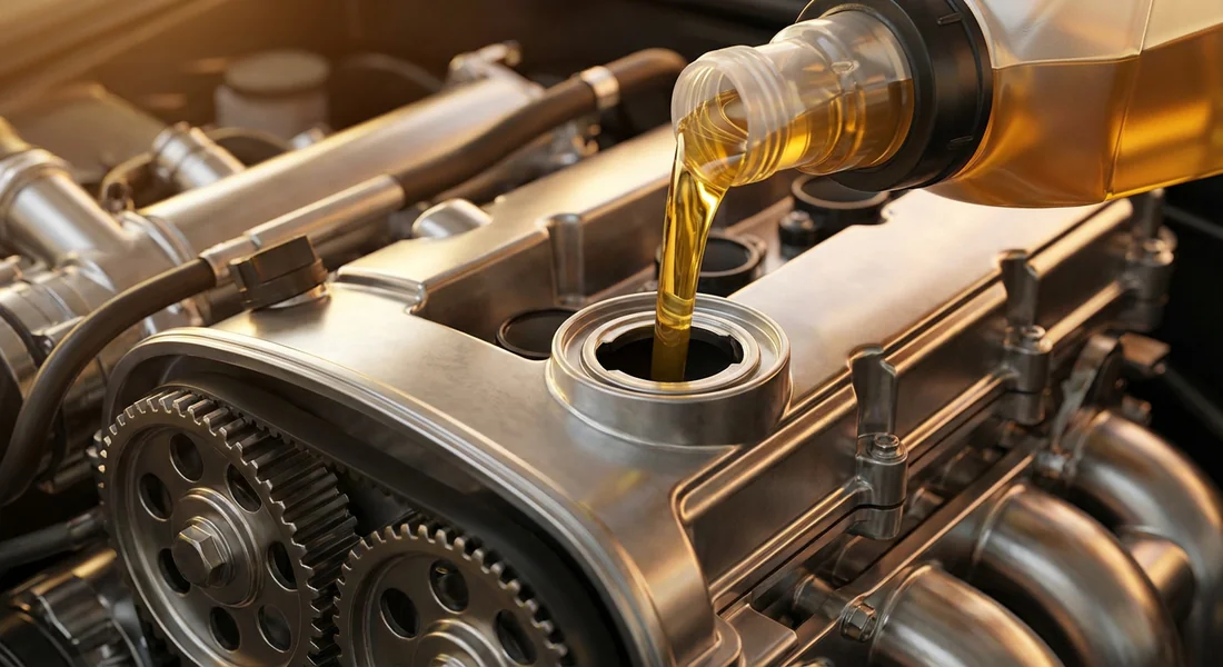 Remplissage de l'huile moteur dans une Renault Clio 4